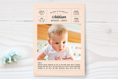 Minted Birth Announcements