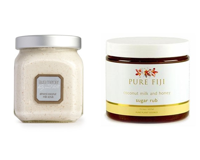 Laura Mercier Almond Coconut Scrub; pure Fiji Coconut Milk and Honey Sugar Scrub