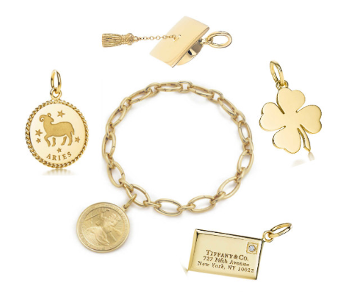 tiffany gold charm