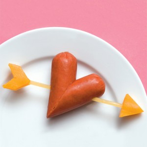 Heart Shaped Hot Dog